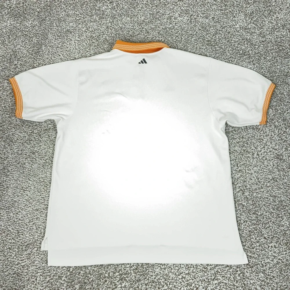 Vintage Tennessee Volunteers Shirt Men XL White Orange NCAA Adidas Polo Football